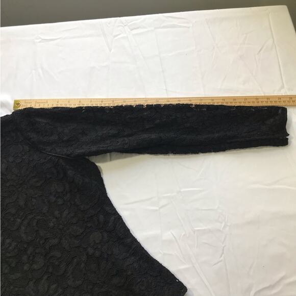 Vintage Ungaro parallele Paris Elegant Black Lace Women 14 Top made in Italy - Picture 8 of 11